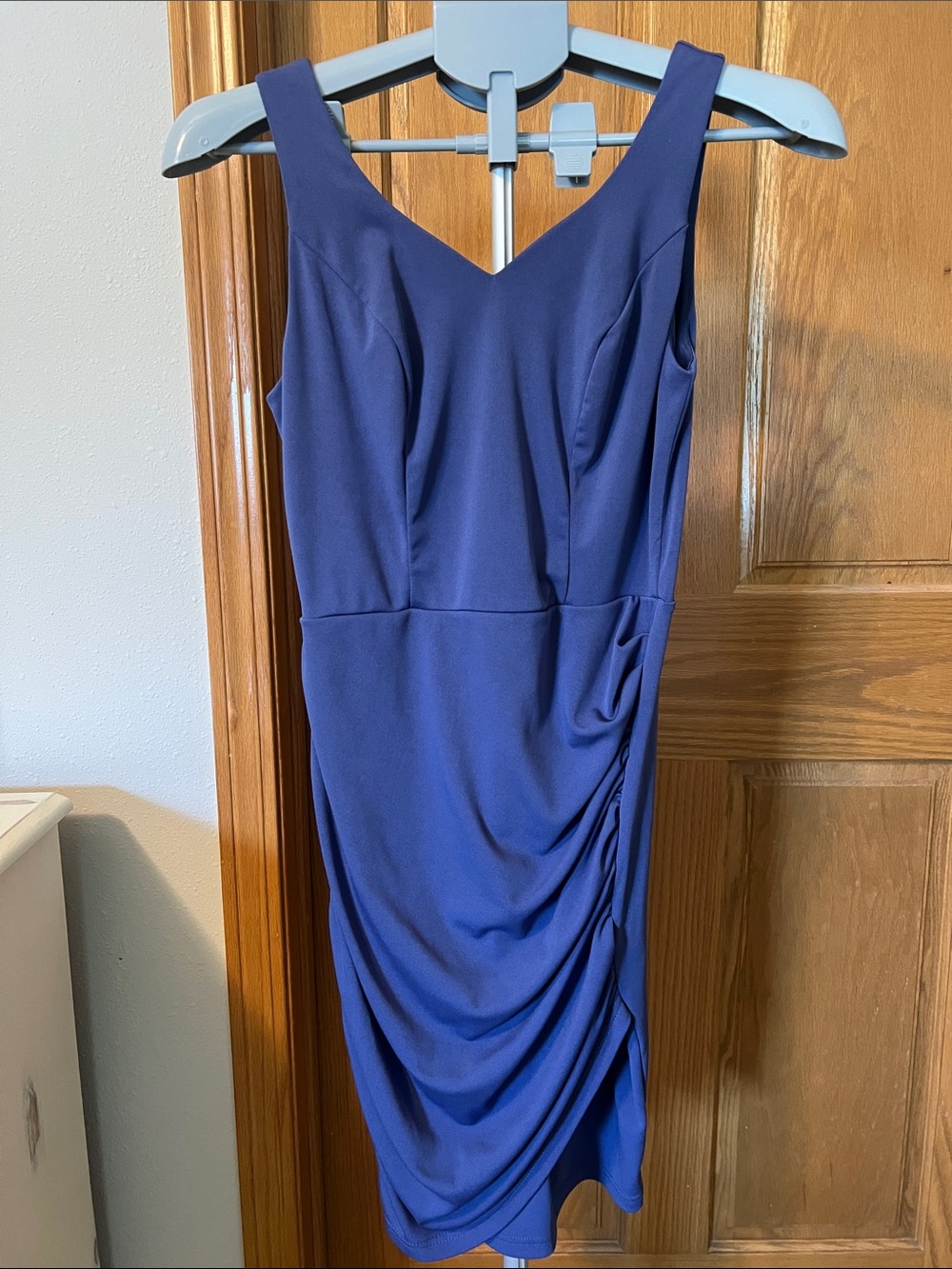 Grace Karin Royal Blue Sleeveless V-Neck Midi Dress